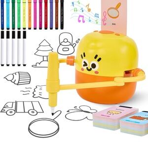 Kids Drawing Robot Art Set Educational Toy w/ Markers Cards Learning Fun